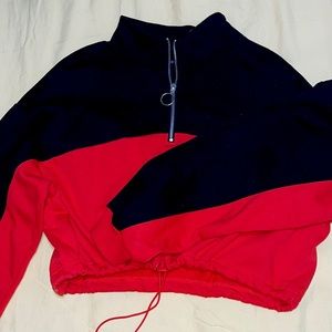Cropped Quarter Zip Sweatshirt